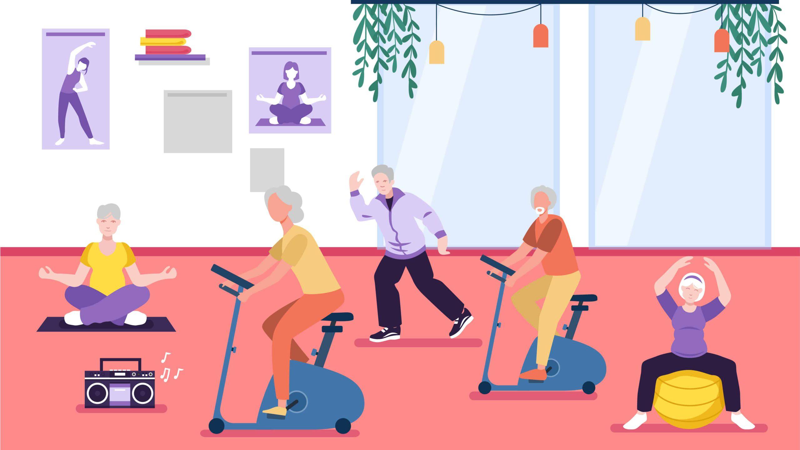 Exercise and keep fit classes for seniors