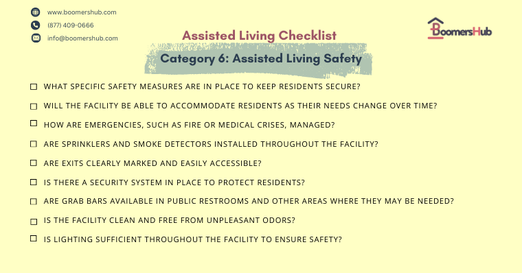 Category 6 Assisted Living Safety