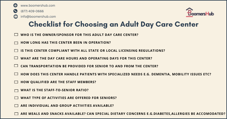 Checklist for Choosing an Adult Day Care Center